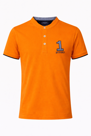 Byford Polo Club Band Collar T shirt
