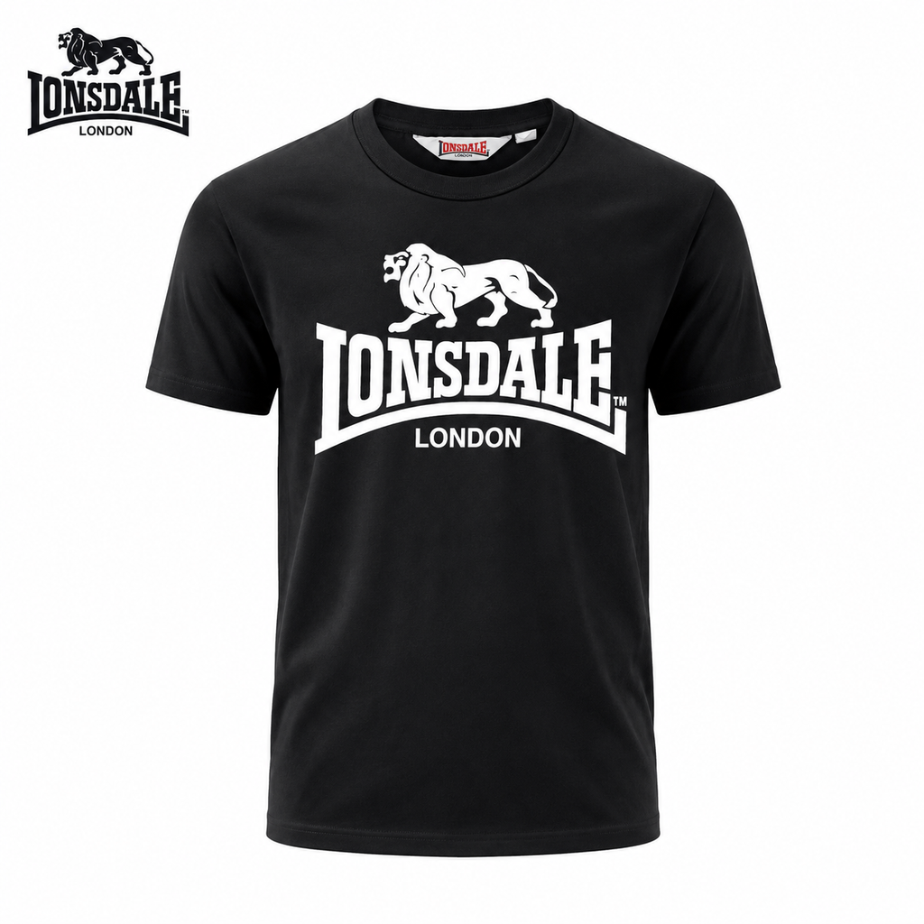 Lonsdale Black Men T shirt