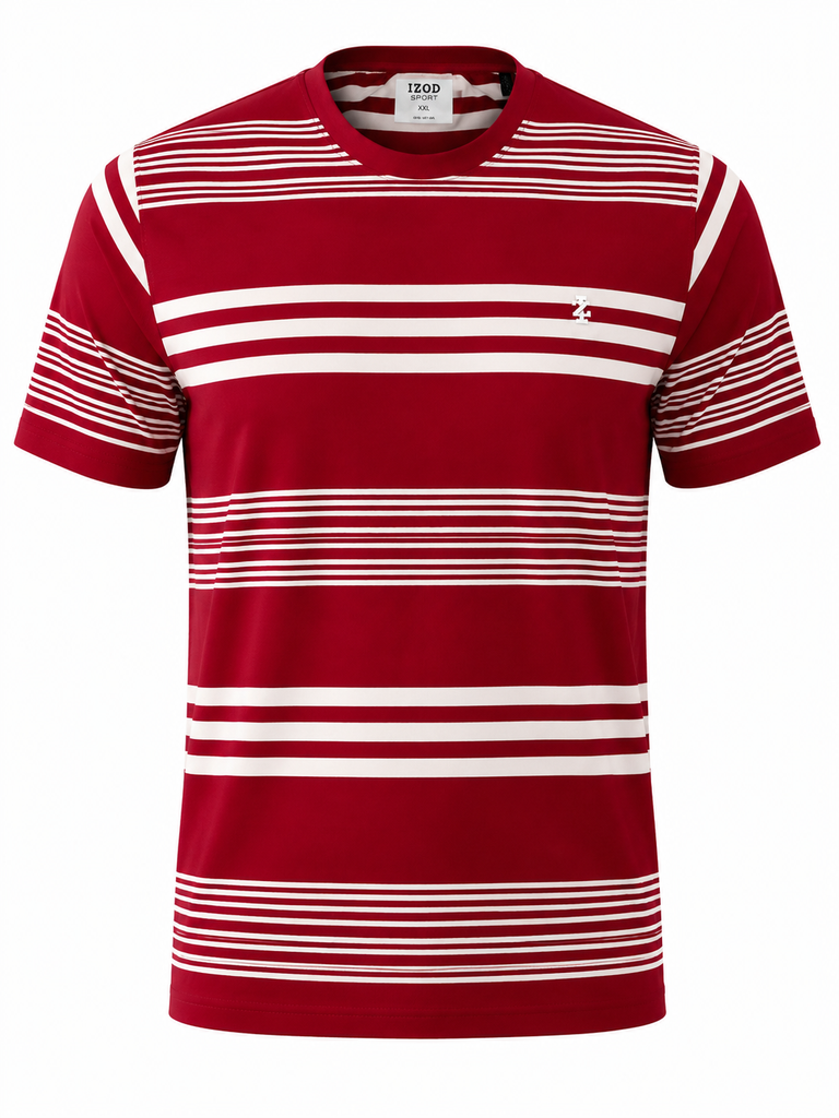 IZOD Men Stripe T shirt - Maroon