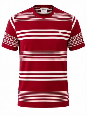 IZOD Men Stripe T shirt - Maroon