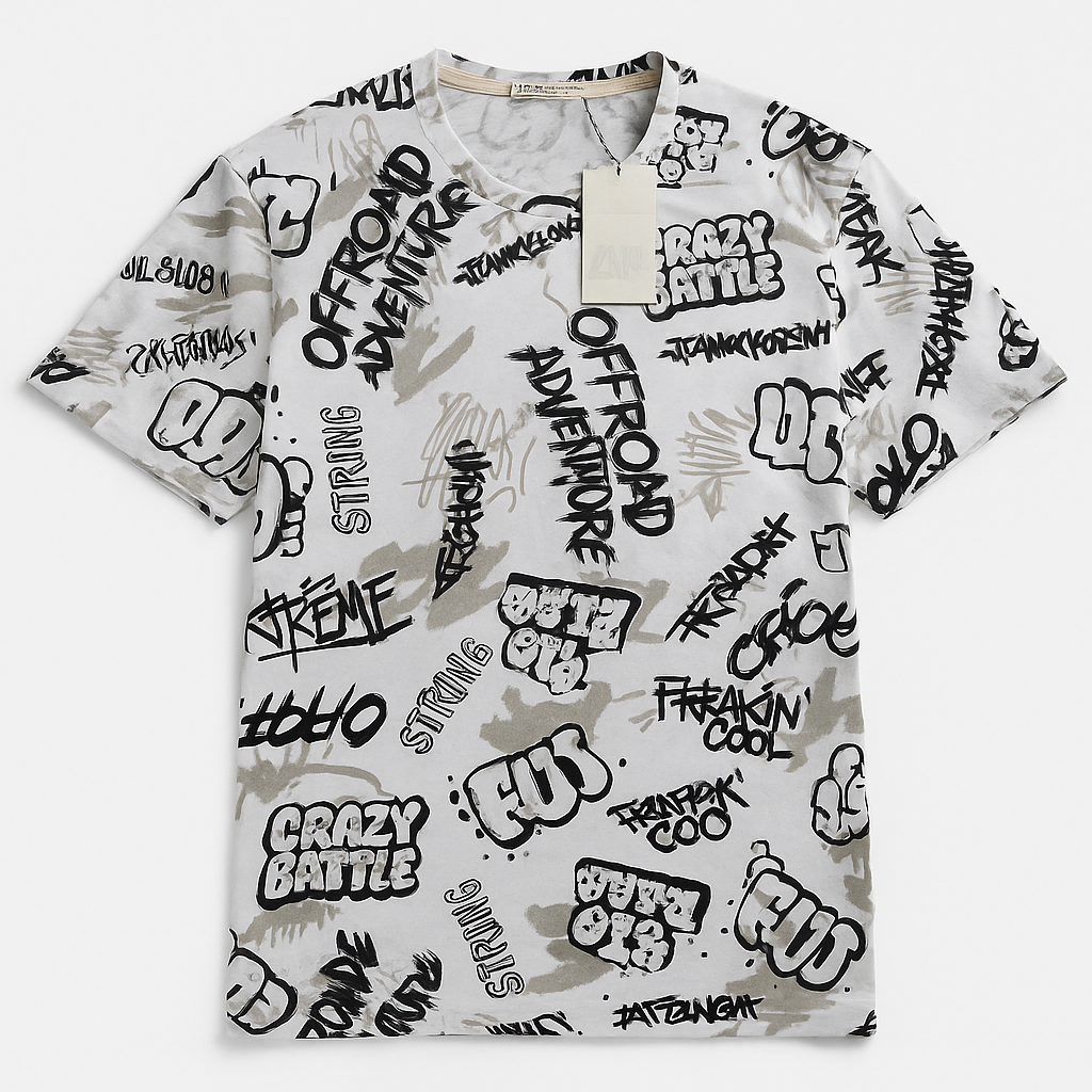 Zara Men Vintage White T shirt