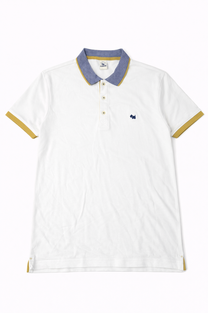 Feroni Men White Polo