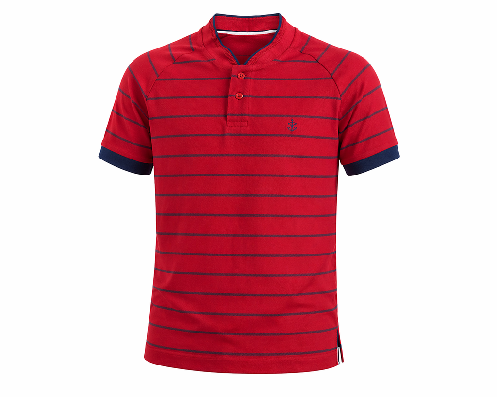 Valentino Italian Band Collar T shirt