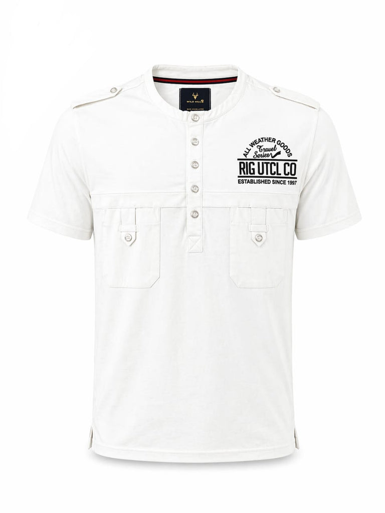 Wild Hills Men Off White T shirt