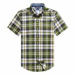 Tommy Hilfiger Men Check Short Sleeve Shirt New York Fit