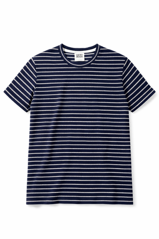 Vero Moda Italian Men Navy Blue Stripe T shirt