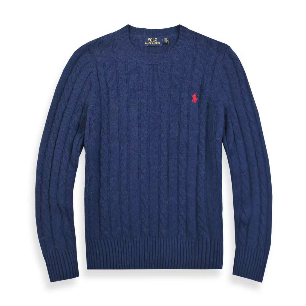 Polo Ralph Lauren Cable Knit Navy Blue Long Sleeve Sweater