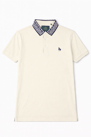 Van Hausen Men Cream Color Polo
