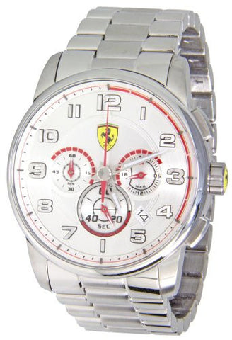 Scuderia Ferrari Men's 0830055 Analog Display Japanese Quartz Silver Watch