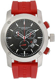Burberry Men's BU7700 Endurance Red Chronograph Dial Rubber Strap Watch