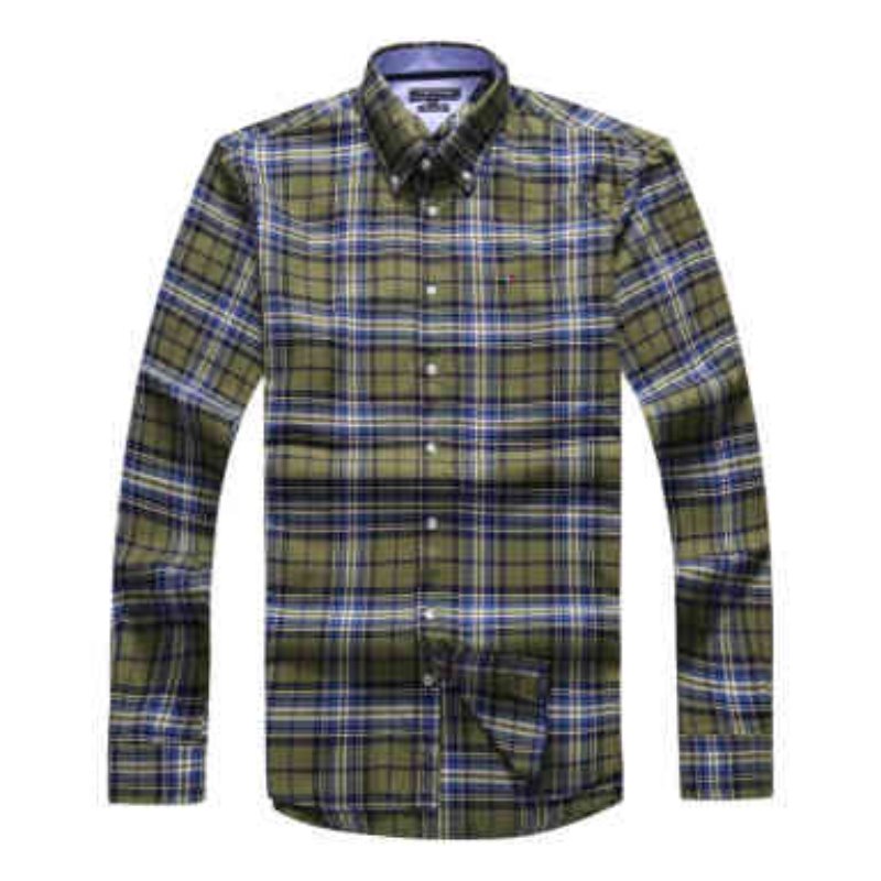Tommy Hilfiger Green Long Sleeve Check shirt Male