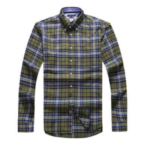 Tommy Hilfiger Green Long Sleeve Check shirt Male