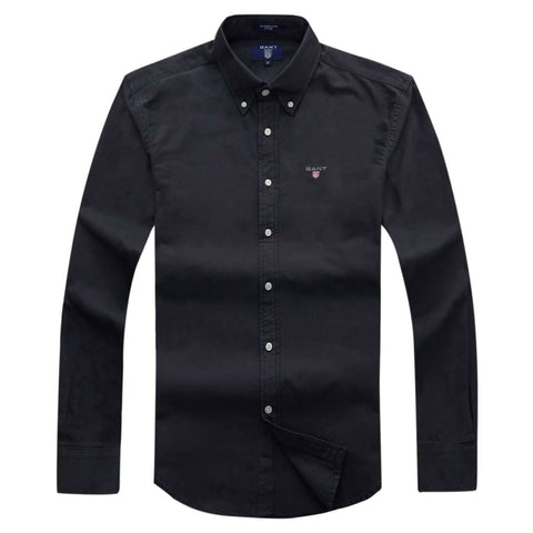 Long Sleeve Male GANT Archive Oxford Shirt Black