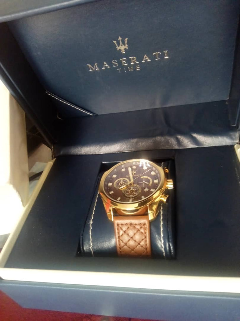 Maserati Brown Leather Watch 5767994
