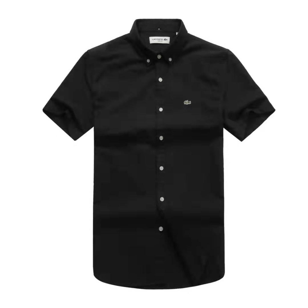 Lacoste Short Sleeve Oxford Shirt Black