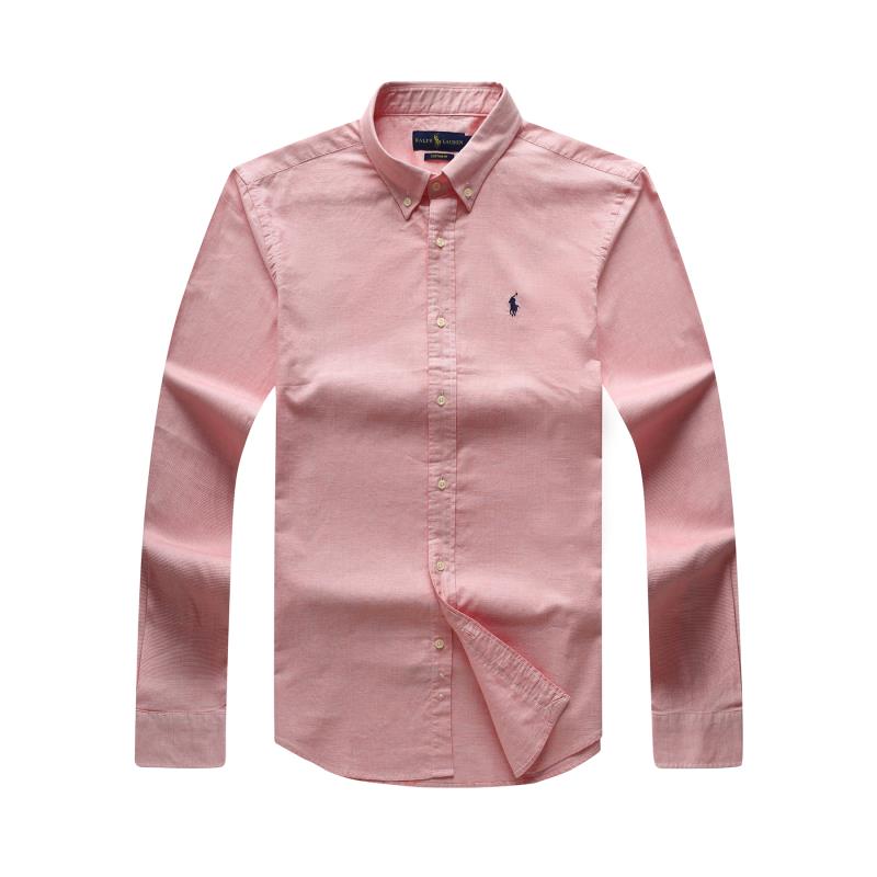 Polo Ralph Lauren Men's Custom Fit Tiny Checked Long Sleeve Shirt - Pink