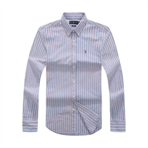 Ralph Lauren Men Long Sleeve Oxford Stripe Shirt