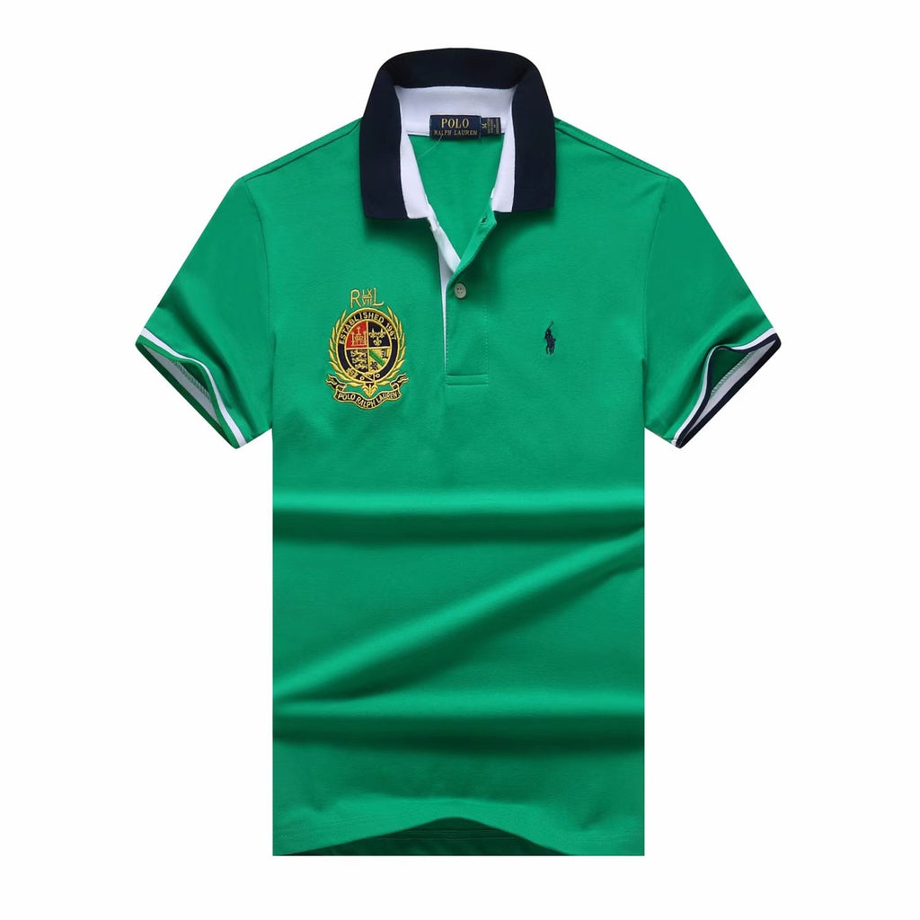 Ralph Lauren  Custom Slim Fit Crest Small Pony Short Sleeve Polo Shirt in Green
