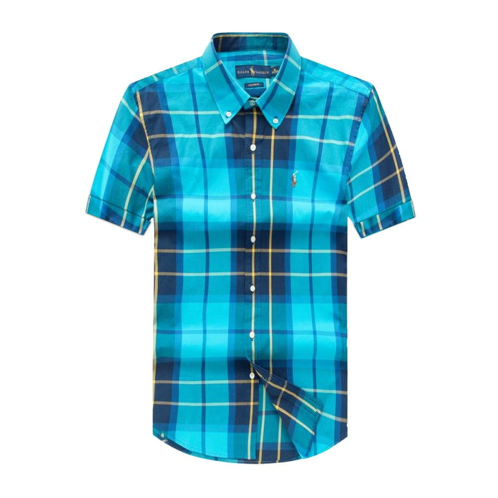 Ralph Lauren Men Short Sleeve Oxford Check Shirt