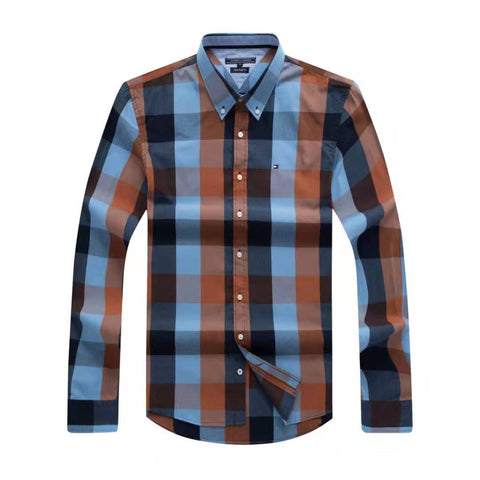 Tommy Hilfiger Long Sleeve Men Check Pattern Shirt