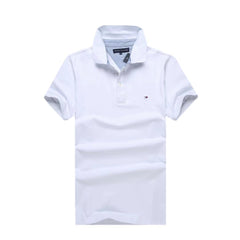 Cotton-piqué polo Tommy Hilfiger Polo White Plain shirt with logo undercollar