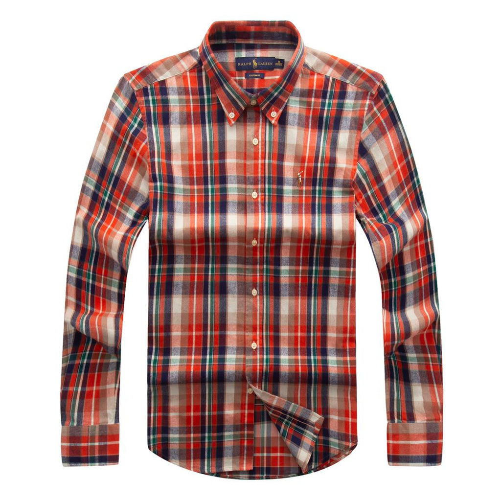 RL Small Pony Oxford Men Long Sleeve Check Shirt