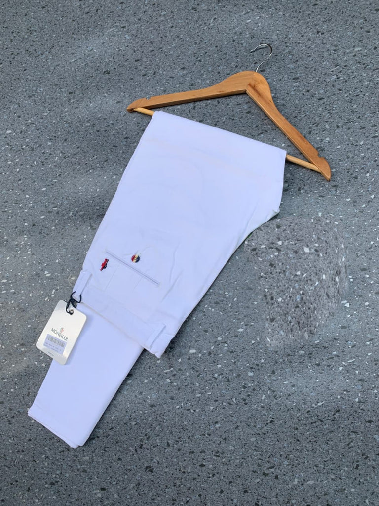 Moncler Regular Fit Heavy Cotton Chino White