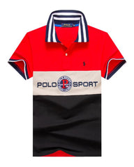RL Red/Blue Multi Small Pony Short Sleeve Men Polo