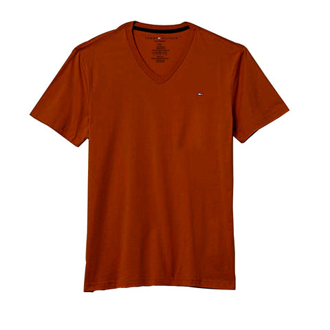 Tommy Hilfiger Men's V-Neck T-Shirt Maroon