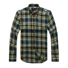 Polo RL Long Sleeve Green/Yellow Check Men shirt