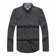 Tommy Hilfiger Long Sleeve  with an all-over check pattern grey Shirt