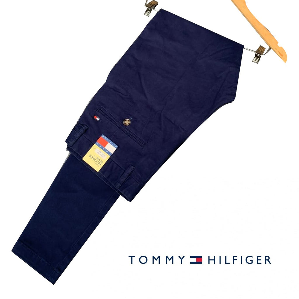 Tommy Hilfiger Navy Blue Men's Stretch Cotton Chino Pants
