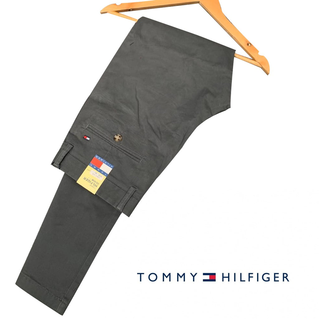 Tommy Hilfiger Grey Men's Stretch Cotton Chino Pants
