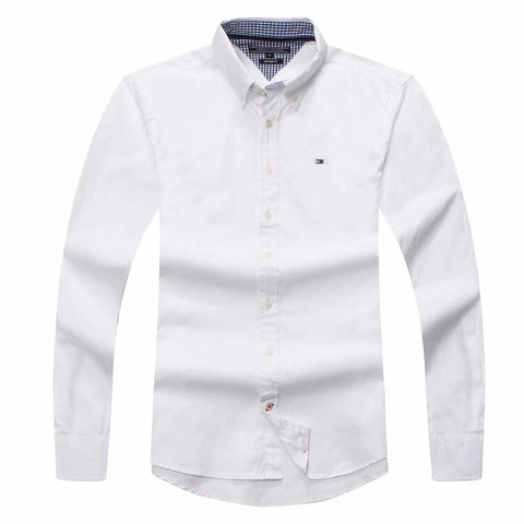 Tommy Hilfiger  Men Long Sleeve Oxford White Shirt