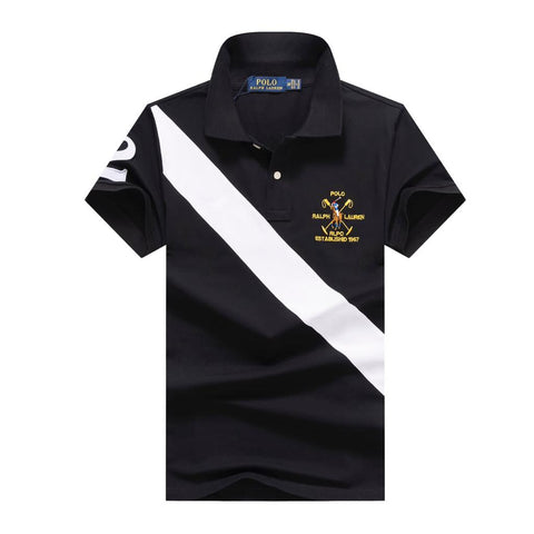 Ralph Lauren Men Cross Mallet Black Polo