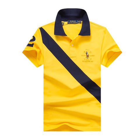 Ralph Lauren Men Cross Mallet Yellow Polo