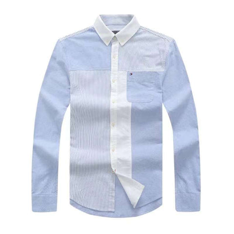 Tommy Hilfiger Men Vintage Long Sleeve Stripe Shirt