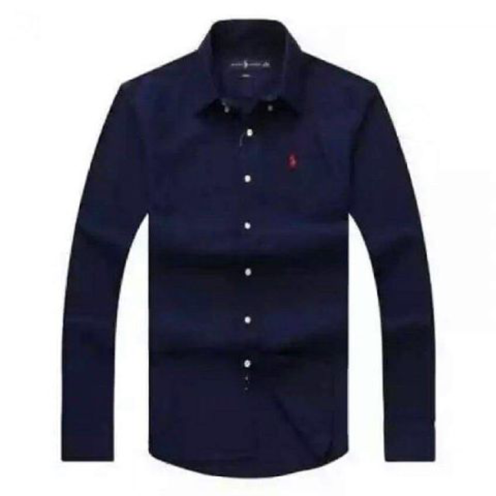 Polo Ralph Lauren Oxford Navy Blue Men Long Sleeve Shirt