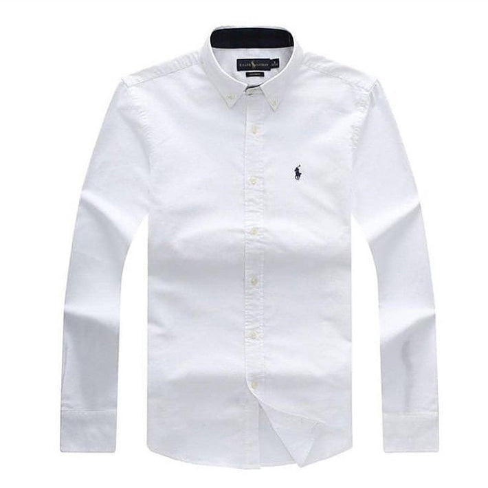 Polo Ralph Lauren Oxford White Men Long Sleeve Shirt