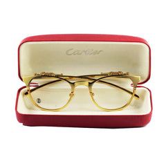 Cartier Leopard Transparent Sunglasses - Gold